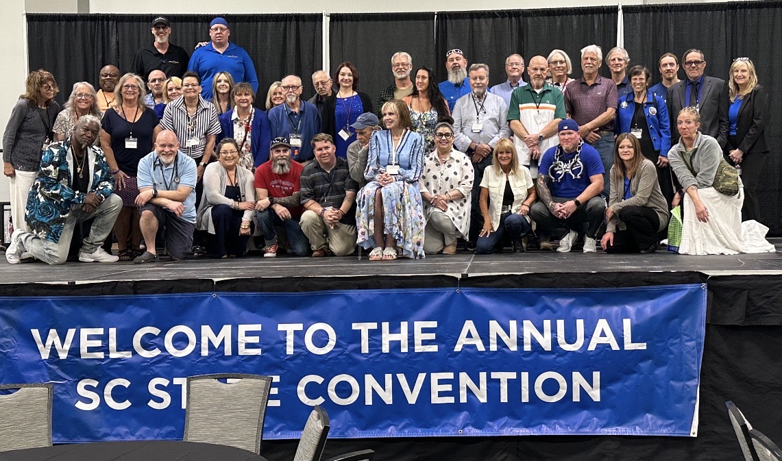 Margie with the volunteer team at the Annual SC State Convention